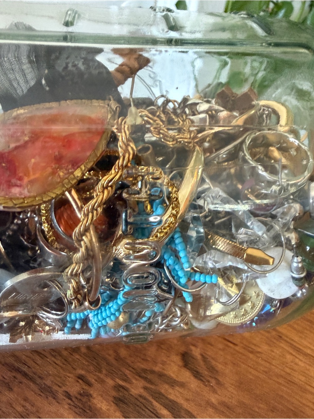 x-large mason jar of trinkets - metal toys, jewelry - Picture 7 of 16